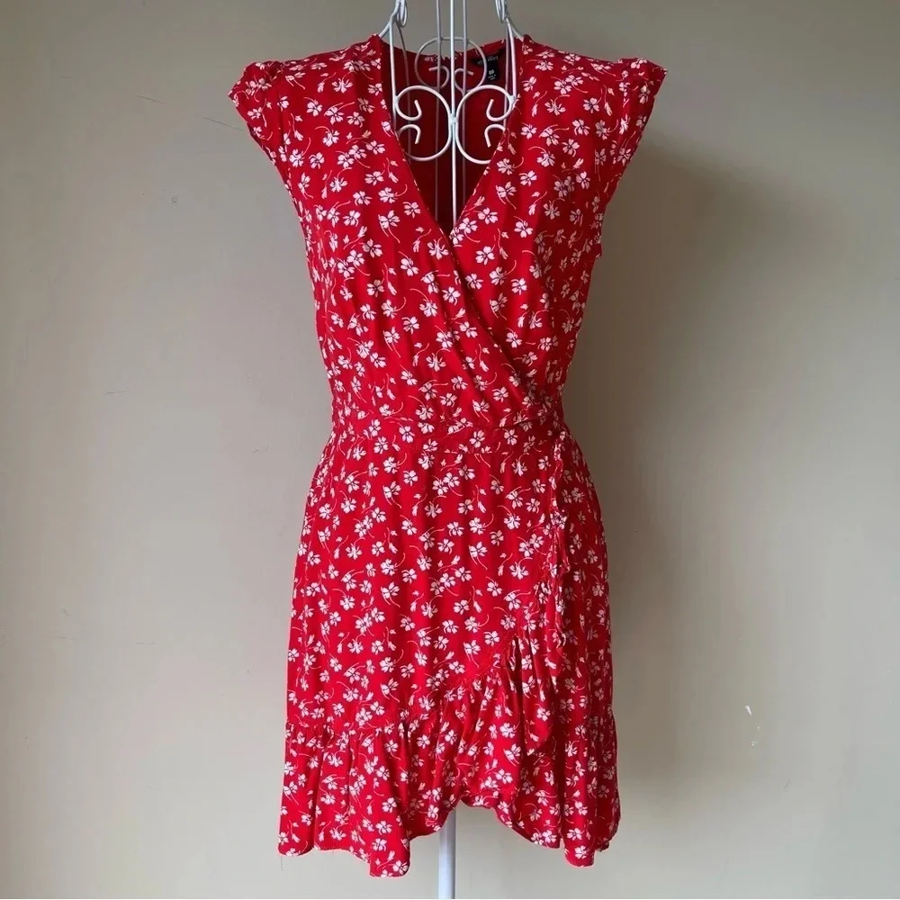 J. Crew Red Floral Mini Dress